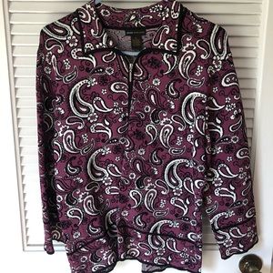 Purple paisley sweater
